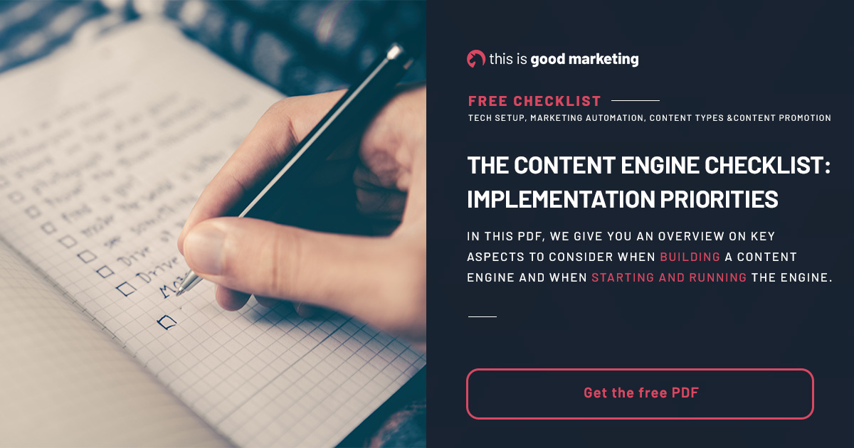 Free Download - The Content Engine Checklist - A List of Implementation Priorities
